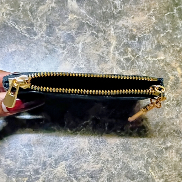 Elegant Black, Gray and Gold Women's Accessory Key Coin Pouch - Picture 3 of 3